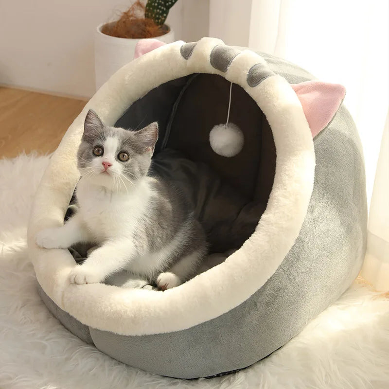 Cama Cueva para Gatos - Plegable y Lavable con Diseño Minimalista