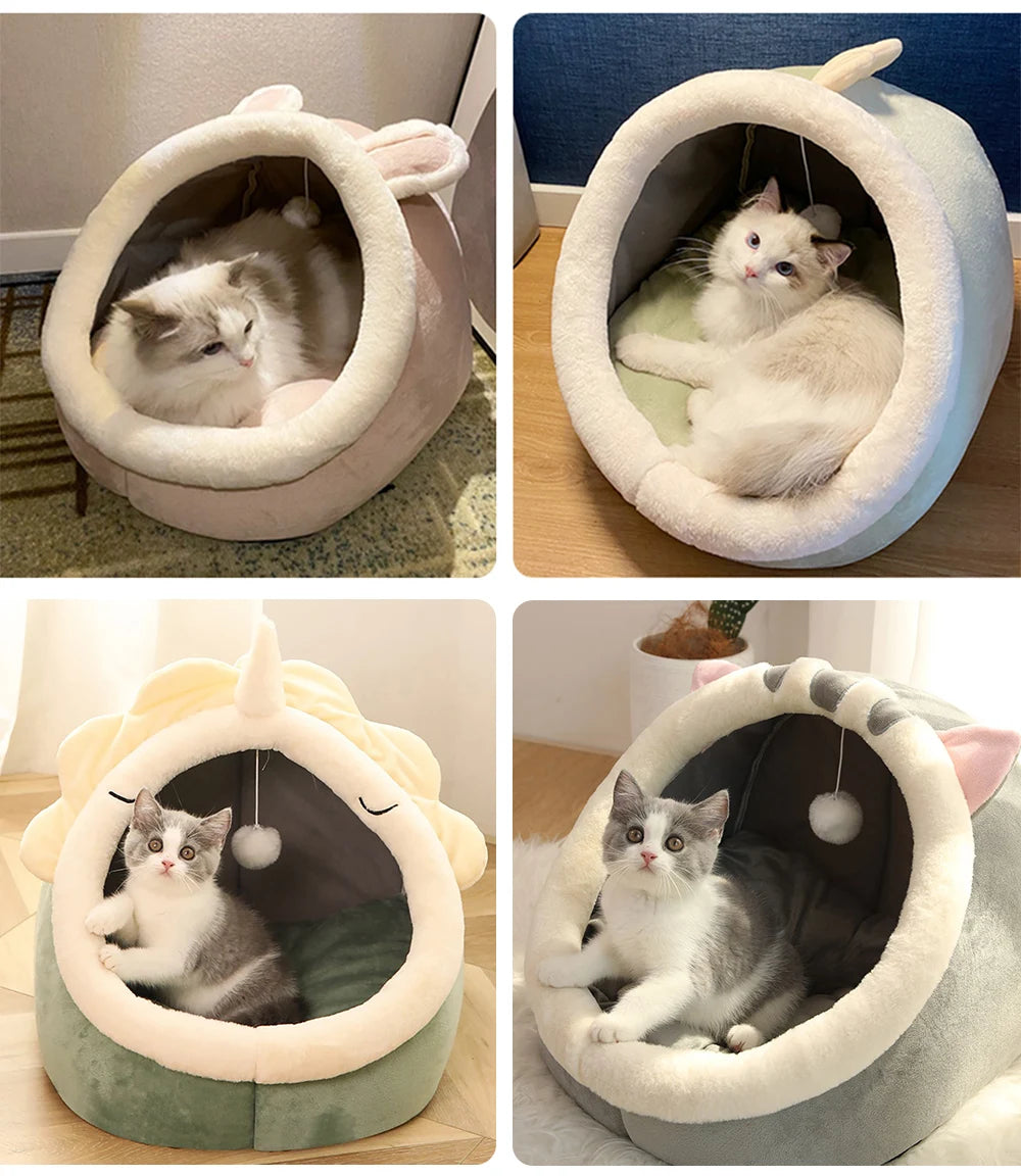 Cama Cueva para Gatos - Plegable y Lavable con Diseño Minimalista