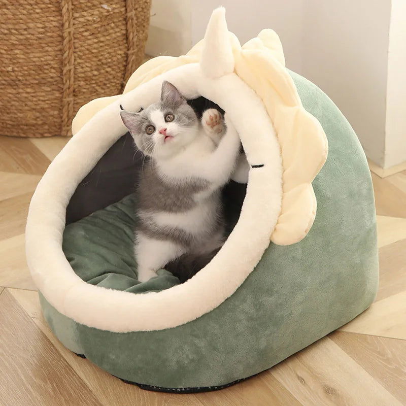 Cama Cueva para Gatos - Plegable y Lavable con Diseño Minimalista