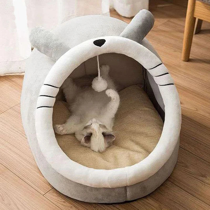 Cama Cueva para Gatos - Plegable y Lavable con Diseño Minimalista
