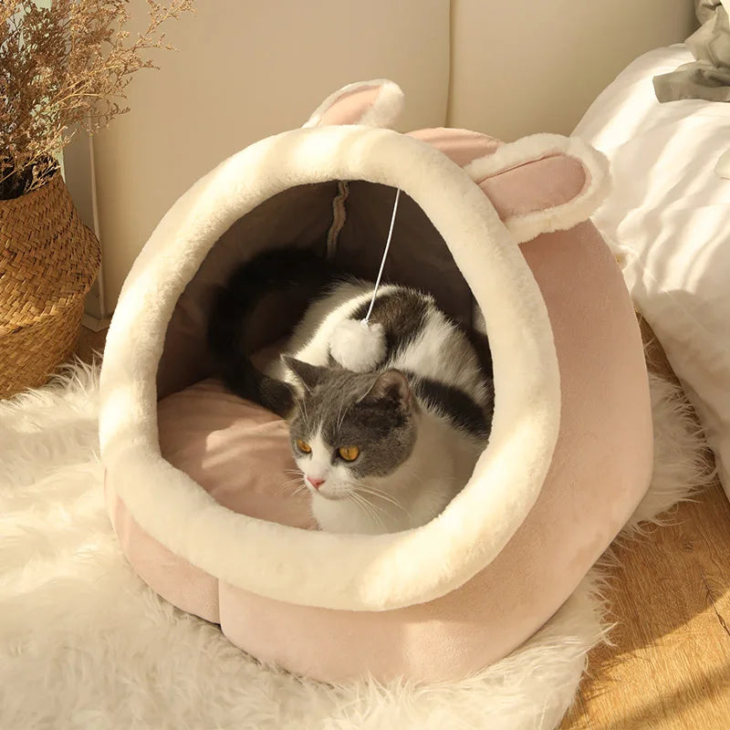 Cama Cueva para Gatos - Plegable y Lavable con Diseño Minimalista